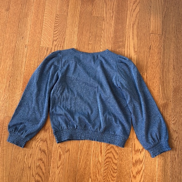 Aqua Girls Sparkly Blue Long Sleeve Size Large - Picture 2 of 3